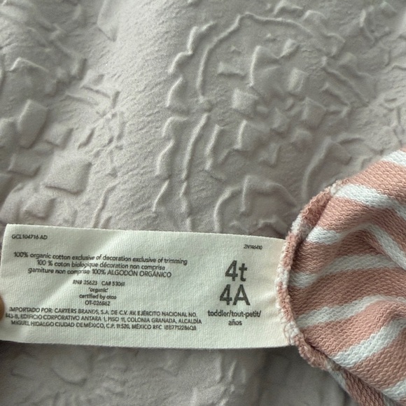 Little planet by Carters Striped Pink Sleeveless Baby Romper 4T - Picture 3 of 5